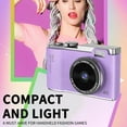 thumbnail image 3 of Fnyoxu Student Digital Camera with Front & Rear Camera, 4K Video & 24MP Photos, No Memory Card Needed, 2.4" LCD Screen, 8x Zoom, Compact for Beginners Vlogging - USB-C Rechargeable, 3 of 9