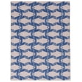 thumbnail image 1 of Seabourne 3' x 5' Washable Accent Rug, Ivory and Blue, 1 of 7