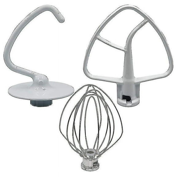 Mixer Kit For Ksm150 Includes Dough Hook Wire Whip And Coated Flat Beater, 3 Pieces Stand Mixers Re