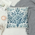thumbnail image 2 of COMIO Grandmillennial Home Decor, Dotted Blue Floral Pillow Cover for Decorative Aesthetic Pillows, 2 of 5