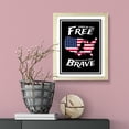 thumbnail image 4 of Designs ByLITA Land of The Free Because of the Brave, 5 x 7 Wooden Wall Print (Framed) | USA Patriotic Decoration, 4 of 6