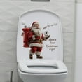 thumbnail image 5 of Christmas Santa Toilet Paper Stickers Removable Wall Decals for Festive Bathroom Decorations and Party, 5 of 8