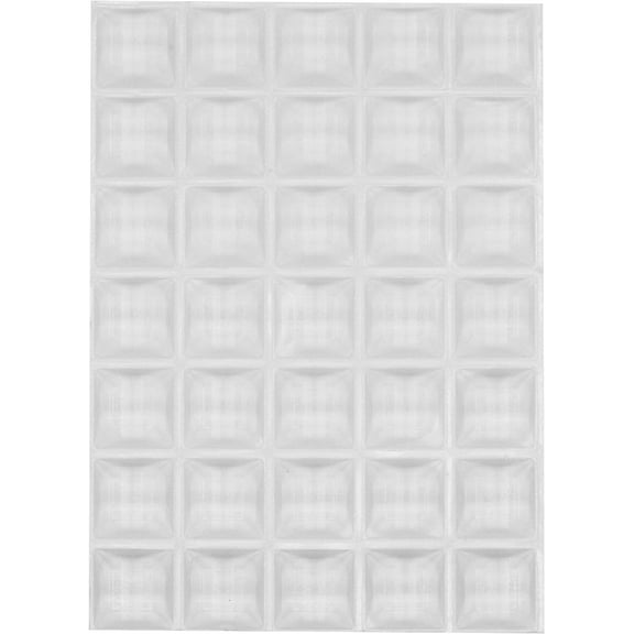 Picture Hang Solutions - Tall Rubber Bumpers - Clear Adhesive Rubber Squares 35 pieces per pack