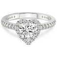 thumbnail image 3 of 4 Carat IGI Certified Heart Shape Lab Grown Diamond Engagement Ring | 14K White Gold |Klarissa Halo Diamond Eternity Diamond Ring | FG-VS1-VS2 Quality Friendly Diamonds, 3 of 4