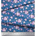 thumbnail image 3 of Soimoi Rayon Fabric Leaves & Rose Floral Printed Craft Fabric by the Yard 56 Inch Wide, 3 of 3