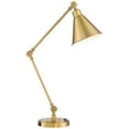 thumbnail image 3 of 360 Lighting Wray Modern Desk Lamp 26 3/4" High Warm Brass Metal with USB Charging Port Adjustable Arm Head for Bedroom Living Room Bedside House Home, 3 of 10