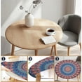 thumbnail image 3 of Boho Round Tablecloth 60 inch Waterproof Fitted Table Cover Summer Fall Outdoor Circle Cover for 54"-58" Tables Dining Kitchen Apartment, 3 of 7