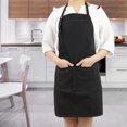 thumbnail image 3 of Delantal de cocina para mujer, hombre, chef, camarero, con bolsillos, 3 of 8