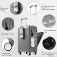 thumbnail image 2 of Euroco Luggage Sets Front Opening,20" Carry-On Luggage with Expandable Travel Bag,USB Port,Cup Holder,TSA Lock and Spinner Wheels,ABS Hardshell Suitcase Set,Grey, 2 of 8