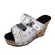 thumbnail image 1 of Bmisegm Women's Slope High Heel Sandals Fashionable Solid Color Sandals Sandals Women Summer White 8, 1 of 9