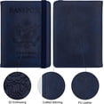 thumbnail image 4 of Passport and Vaccine Card Holder Combo,Cover Case with CDC Vaccination Card Slot, Leather Travel Documents Organizer Protector, with RFID Blocking, for Women and Men, 4 of 6