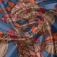 thumbnail image 5 of Ambesonne Floral Valance Pack of 2, Funk Art Flower Pattern, 54"X18", Blue and Brown, 5 of 5