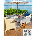 thumbnail image 5 of Outdoor Tablecloth with Umbrella Hole Zipper,Boston Terrier Dog Cute Dogs Waterproof Zippered Table Cloth for Rectangle Tables,Colorful Flag Balloon Retro Linen Patio Table Covers for Indoor Pinic, 5 of 6