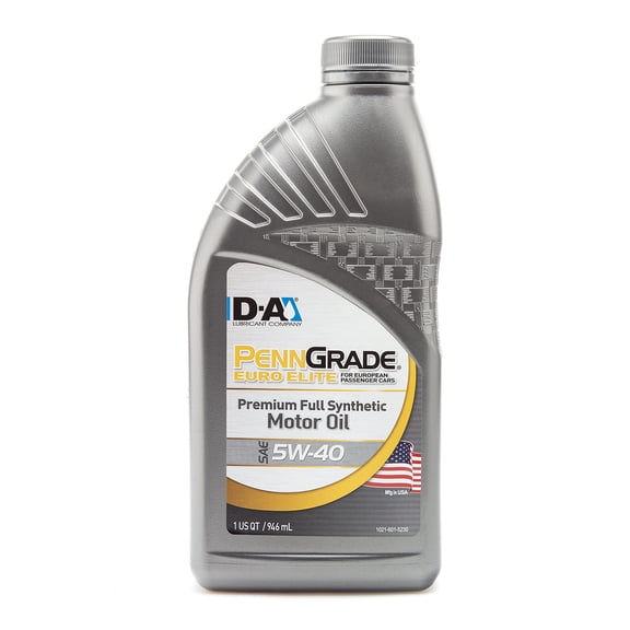 PENN GRADE 61366, Euro Elite Full Synthetic Motor Oil SAE 5W-40, 1 Quart