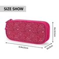 thumbnail image 4 of Vsdgher Red Glitter Print Large Capacity Pencil Case Pouch with Zipper, Portable Aesthetic Big Capacity Pencil Cases Pen Office Travel Stationery Bag, 4 of 8
