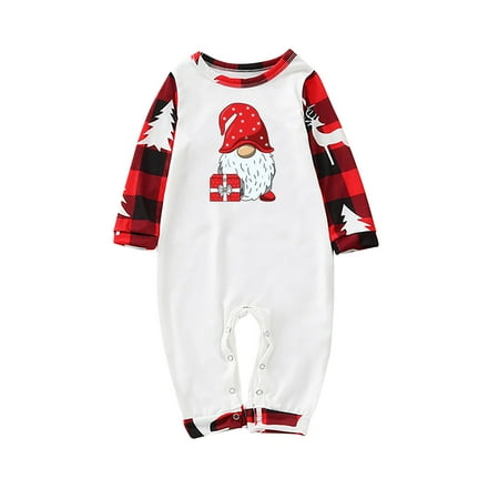 

Honeeladyy Fashionable Christmas Print Family European And American Pajamas Parent-child Suit Baby Red Discount