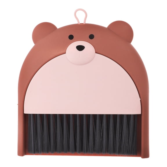 NICEXMAS Plastic Hand Sweeper and Dustpan Set with Cute Bear Shape for Household Use