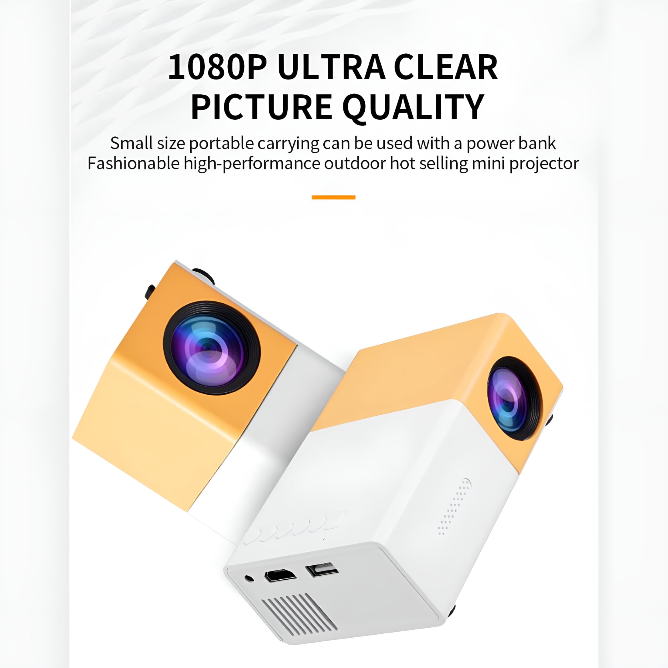 GJX Mini Projector with Wifi Bluetooth, 4K Projectors, Smart Projector Tv, Wifi Projector with Speakers for Phone Outside