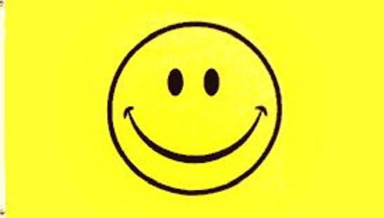 Happy Face Flag Smile Banner Smiley Face Pennant Sign New Indoor
