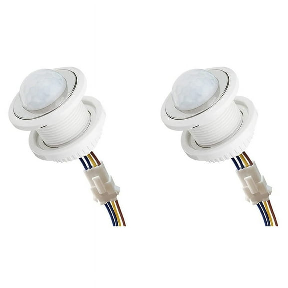 2X Mini Motion Sensor Light Switch 110-220V PIR Sensor Smart Detection Time Delay Adjustable Infrared Induction Detector