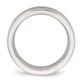 thumbnail image 5 of Auriga Fine Jewelry Stainless Steel Brushed and Polished with CZ 6.5 mm Band for Women Size 10, 5 of 6