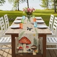 thumbnail image 4 of Table Runners 72 Inches Long Dress Scarves, Spring Mushrooms Farmhouse Kitchen/Dining Table Runner, Coffee Tablerunners, Farmhouse Pastoral Botanical Rustic 14x72 Inch, 4 of 9