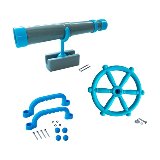Accesorios para juegos infantiles, accesorios, piezas de barco pirata, regalos para niños con Azul grisáceo