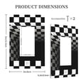 thumbnail image 3 of Daiia 3d Black and White Checkerboard Tunnel Pattern Decorator Wall Plate Child Safe Outlet Cover, Switch and Outlet Covers,Size 1-Gang 5.0" x3.0" , Polycarbonate Thermoplastic-Style U, 3 of 6