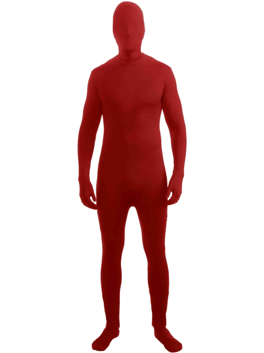 red full body jumpsuit