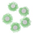 thumbnail image 4 of 5x Flores artificiales de gasa falsas para la decoración de la boda Artesanía ricolaje verde Sunnimix Cabeza de flor de tocado diy, 4 of 8