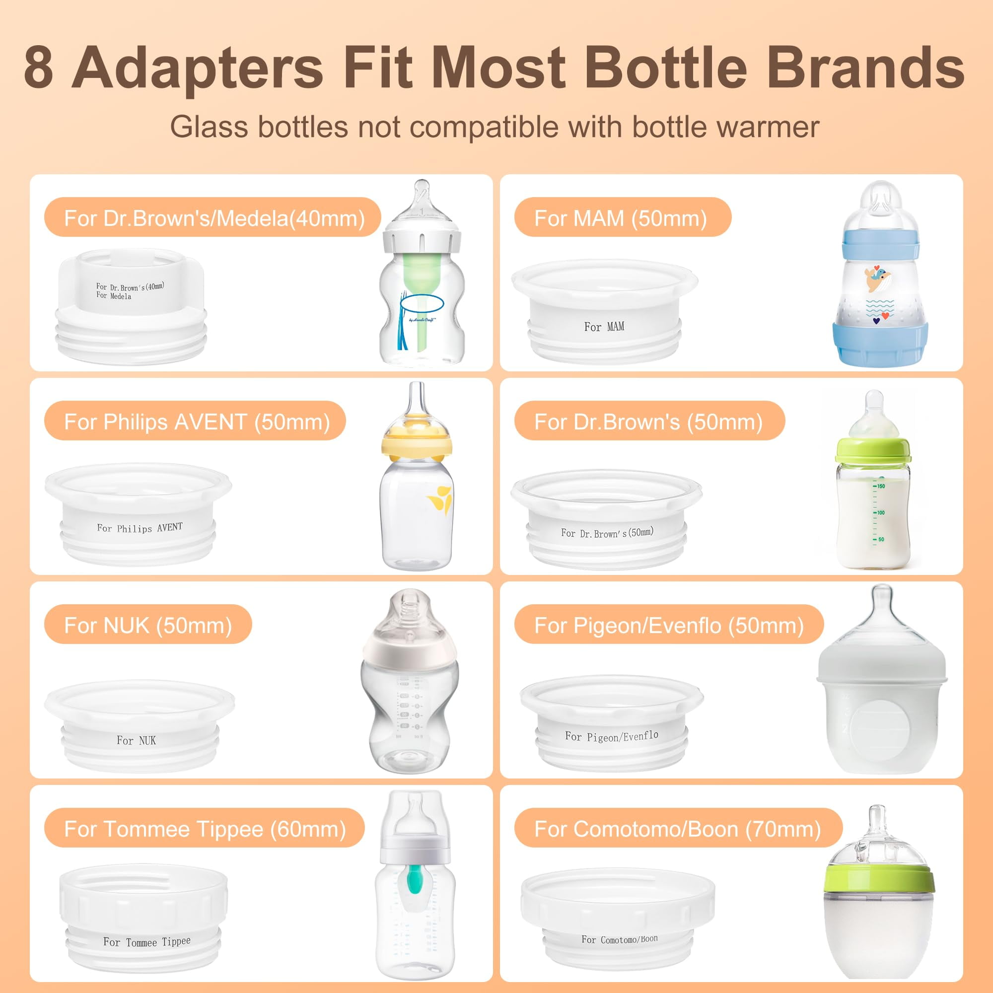 Portable Bottle Warmer for Travel, Cordless Baby Bottle Warmer, Rechargeable Bottle Warmer, Fast Heating, White