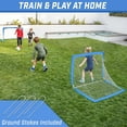 thumbnail image 3 of GoSports Team Tone 4 ft x 3 ft Portable Soccer Goals for Kids - Set of 2 Pop Up Nets for Backyard - Royal Blue, 3 of 7