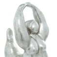 thumbnail image 6 of DecMode 7"W, 21"H Polystone Modern People Sculpture, Silver, 6 of 10