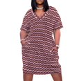 thumbnail image 1 of Bubble Chevron - Tallahassee Vestido suelto con bolsillo vestido de noche elegante y elegante ropa para mujer, 1 of 7