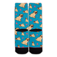 thumbnail image 3 of Function - Dog Breed Pug Love Hearts Fashion Socks Teal, 3 of 4