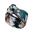 thumbnail image 2 of CAIXIA Flower Leopard Print Knotted Elastic Headband Boho Wide Stretch Hair Wrap For Girls Womens Yoga Fashion, 2 of 2