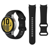 FIEWESEY Bands Only Compatible with Samsung Galaxy Watch 5/Watch 6/Galaxy Watch 4 Band 40mm 44m/Galaxy Watch 5 Pro Band 45mm/Watch 4 Classic Band, 20mm Soft Silicone Sport Bands for Women&Men(Black)