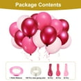 thumbnail image 2 of Uxcell 100 piezas de Globos de Fiesta Rosa/Rosa Metalizado/Tono Rojo Rosa con 2 Rollos de Cinta de 12 Pulgadas Globos de Cumpleaños de Látex, 2 of 5