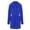 Blue, variant on Asxite Plus Size Mens Robe Solid Double Face Fleece Notch Lapel Long Sleeve Pocket Wrap Casual Bathrobe