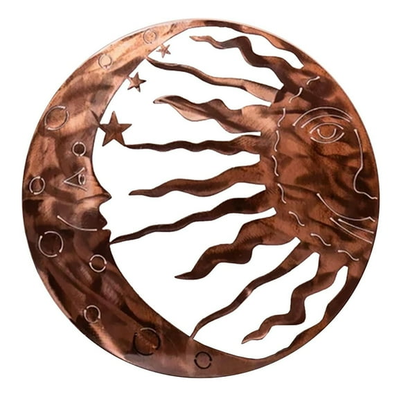 Metal Sun Wall Art Decor,11.8 Inches Rustic Retro Metal Sun Hanging Decoration for Indoor Outdoor, Garden, Home, Farmhouse