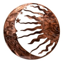 Metal Sun Wall Art Decor,11.8 Inches Rustic Retro Metal Sun Hanging Decoration for Indoor Outdoor, Garden, Home, Farmhouse