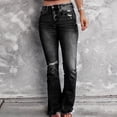 thumbnail image 5 of Women's Wear Holes High Waisted Retro Stretch Slim Micro Bottoms Size 20 Pants for Women Jean Pants Women on Pant Women Womens Pants with Pockets Womens Pants 14 Tall New Wash Tall Womens Clothes, 5 of 8