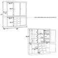 thumbnail image 2 of Harper & Bright Designs Large Kitchen Pantry Organizers with Storage Set, Freestanding Kitchen Hutch Cabinet with Door and Drawers & Shelves, Gray, 2 of 16