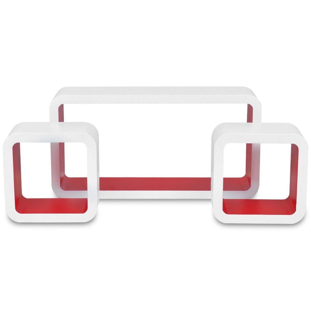 Kepooman 3 Floating Wall Mount Display Rack for Study Room, White