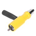thumbnail image 3 of Cordless Rivet  Adapter Alloy Steel Cordless Riveting Tool Set Kit for Electric Drill Yellow, 3 of 8