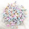 thumbnail image 1 of 100 Uds 7x4mm 6x6mm abalorios de letras del alfabeto mixto cuentas para hacer joyería Diy accesorios de pulseras hechas a mano Dengxun unisex, 1 of 2