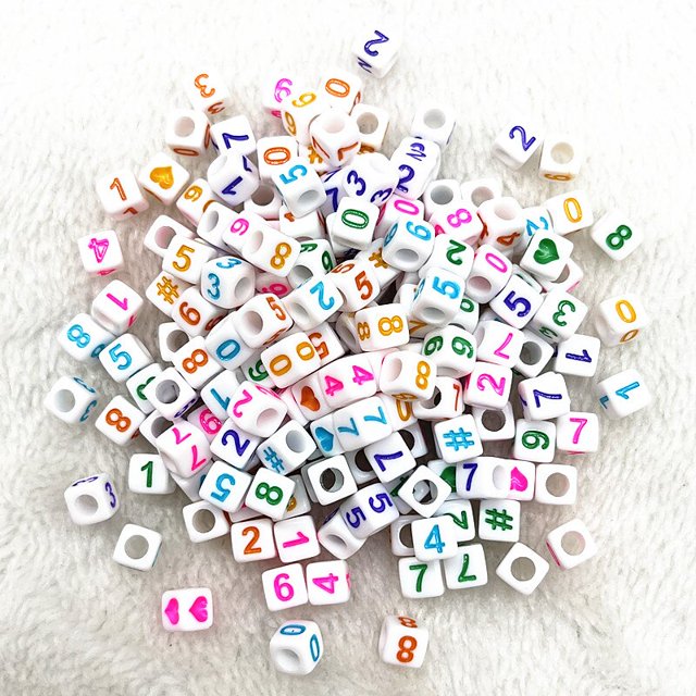 100 Uds 7x4mm 6x6mm abalorios de letras del alfabeto mixto cuentas para hacer joyería Diy accesorios de pulseras hechas a mano Dengxun unisex
