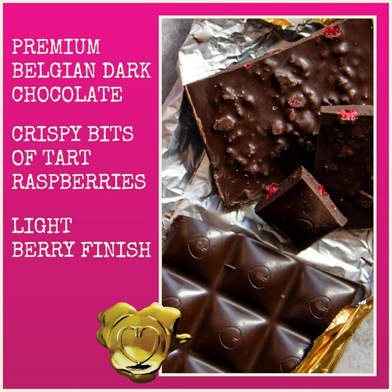 Chocolove, Dark Chocolate Bar, Contains Soy, Raspberries in 3.1 oz