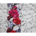 thumbnail image 4 of oneOone Polyester Lycra Red Fabric Floral & Skull Sewing Fabric By The Yard Printed Diy Clothing Sewing Supplies 56 Inch Wide, 4 of 4