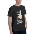 thumbnail image 2 of Silly Goose On The Loose Men's Basic Short Sleeve T-Shirt Black XX-Large, 2 of 5